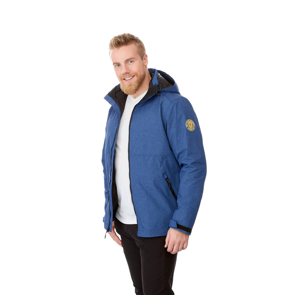 Delamar 3-in-1 Waterproof Jacket with Nylon Liner for Men Transfer - Metro Blue Heather - On Model 2