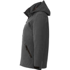 Delamar 3-in-1 Waterproof Jacket with Nylon Liner for Women Embroidery - Heather Dark Charcoal - Left Side