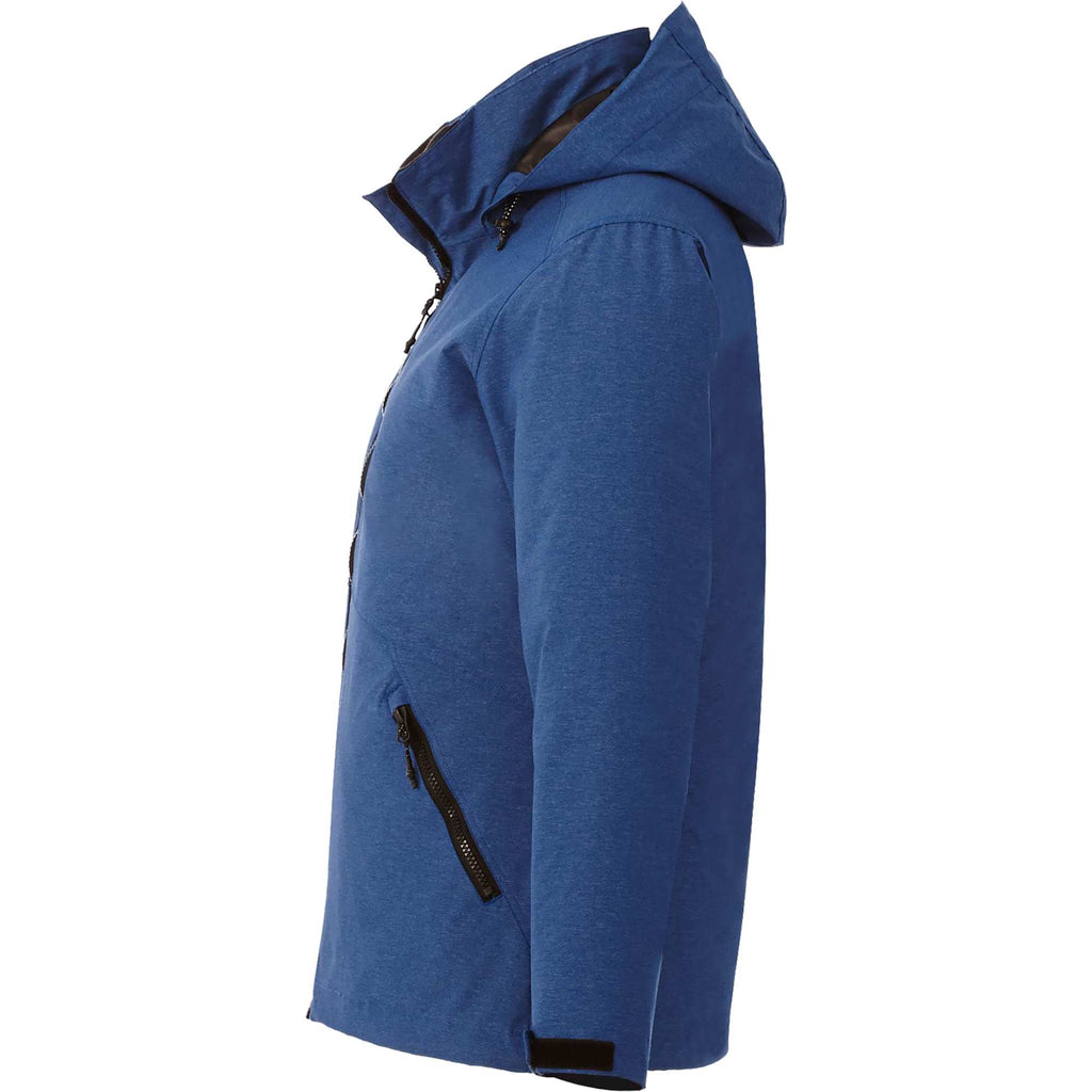 Delamar 3-in-1 Waterproof Jacket with Nylon Liner for Women Embroidery - Metro Blue Heather - Left Side