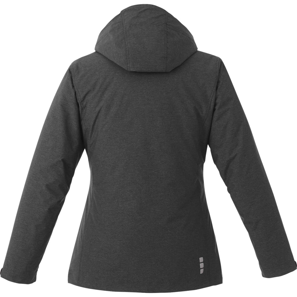 Delamar 3-in-1 Waterproof Jacket with Nylon Liner for Women Transfer - Heather Dark Charcoal - Back Flat