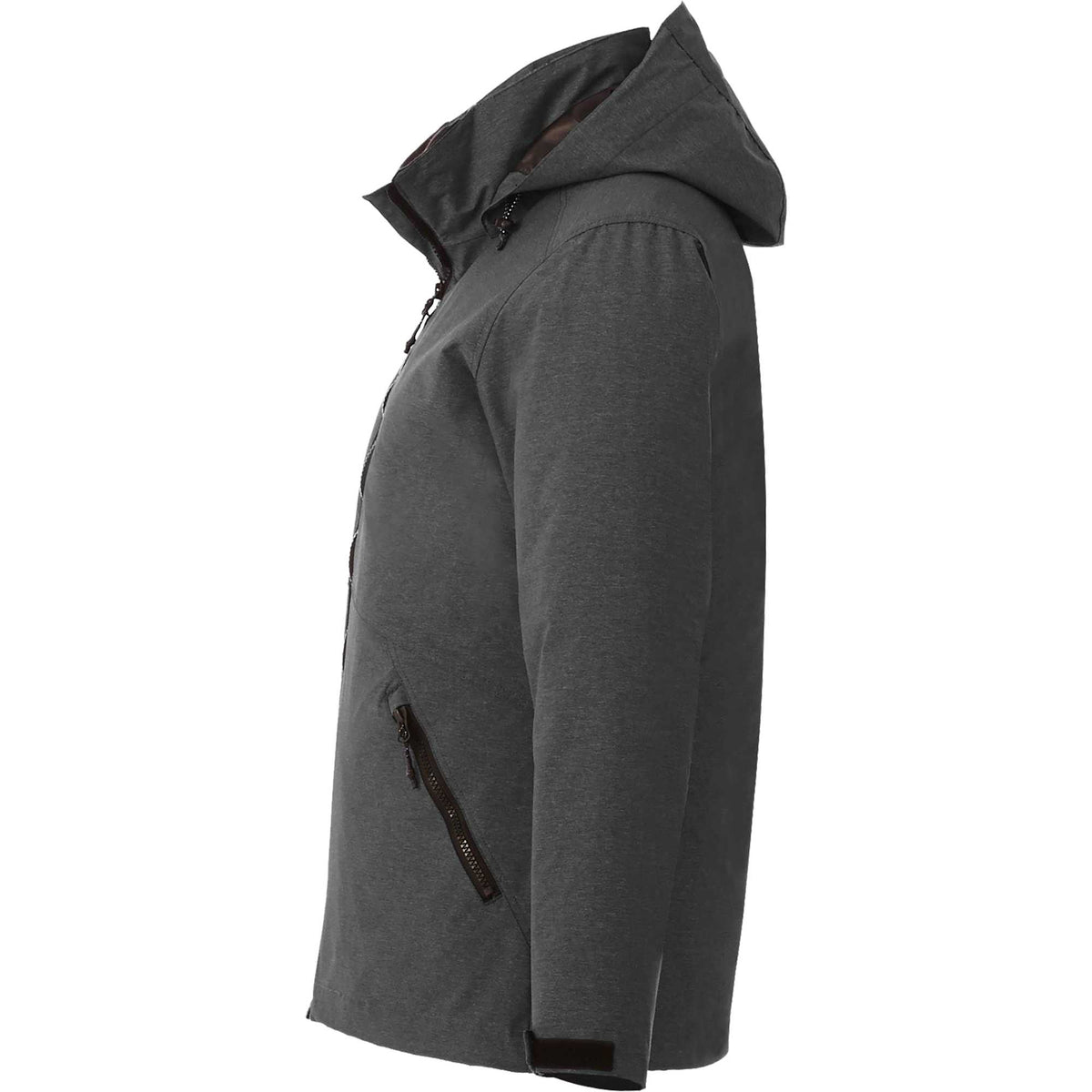 Delamar 3-in-1 Waterproof Jacket with Nylon Liner for Women Transfer - Heather Dark Charcoal - Left Side