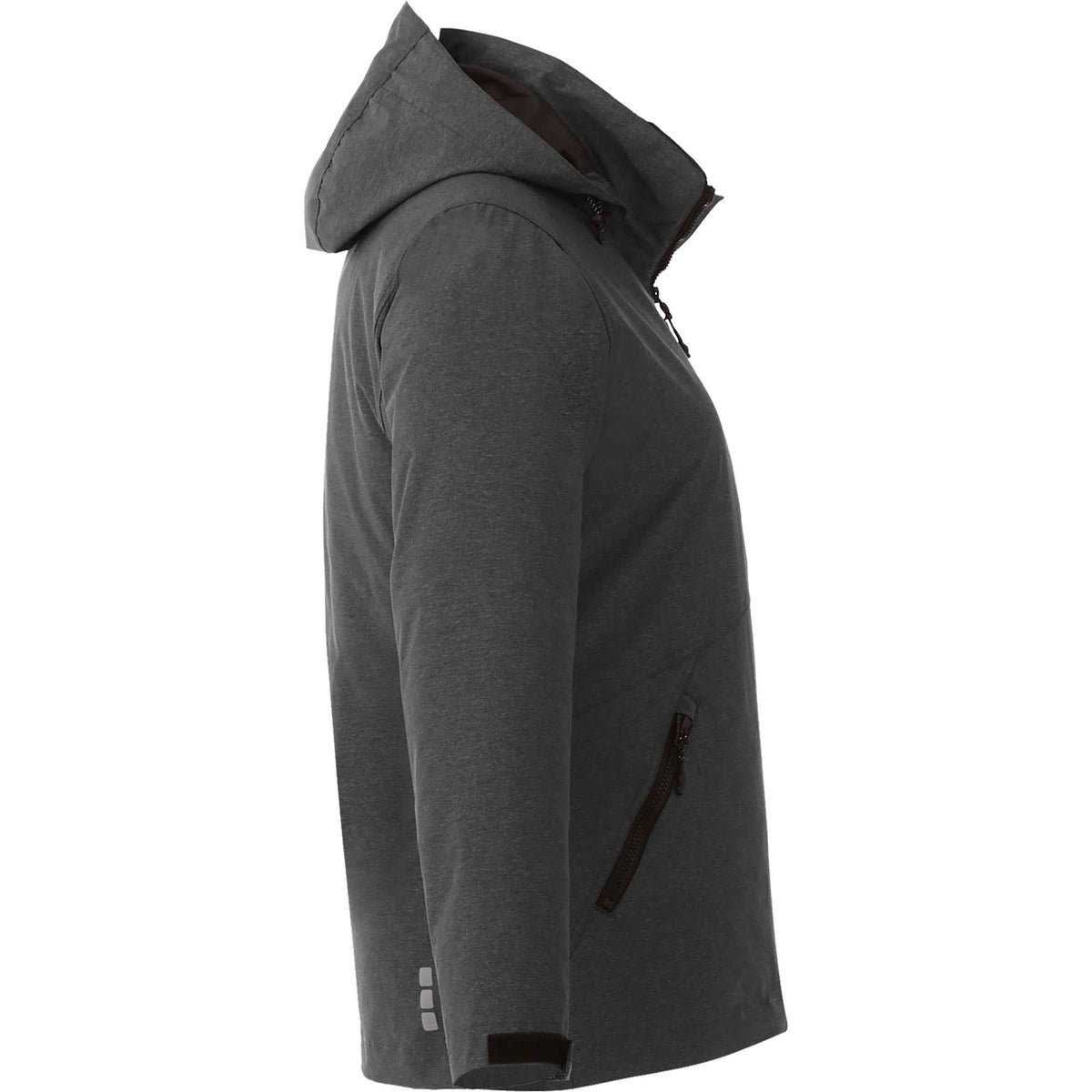 Delamar 3-in-1 Waterproof Jacket with Nylon Liner for Women Transfer - Heather Dark Charcoal - Right Side
