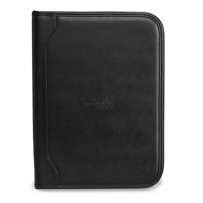 Delegate Zippered Padfolio in Simulated Leather Debossing