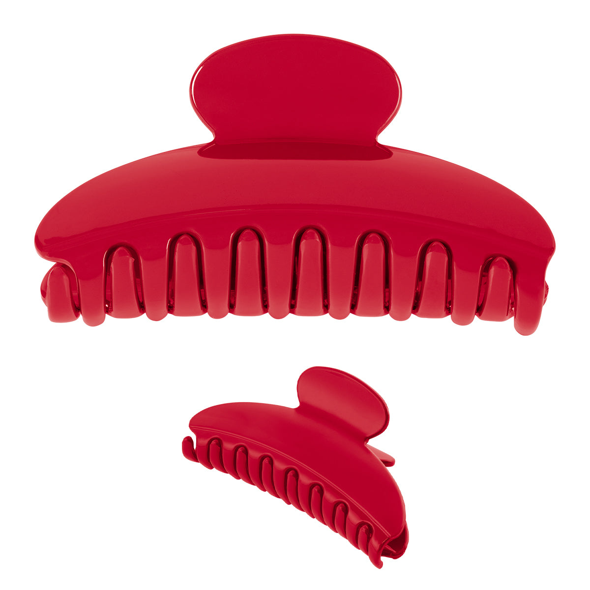 Delilah Claw Clip for Hair - Red - Blank