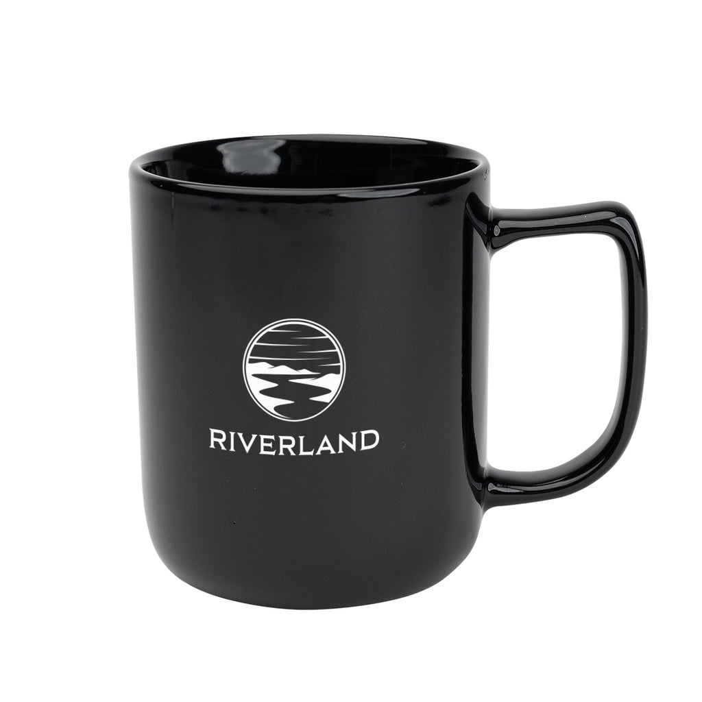 Delton Ceramic Mug, 12 oz - Black - Ceramic