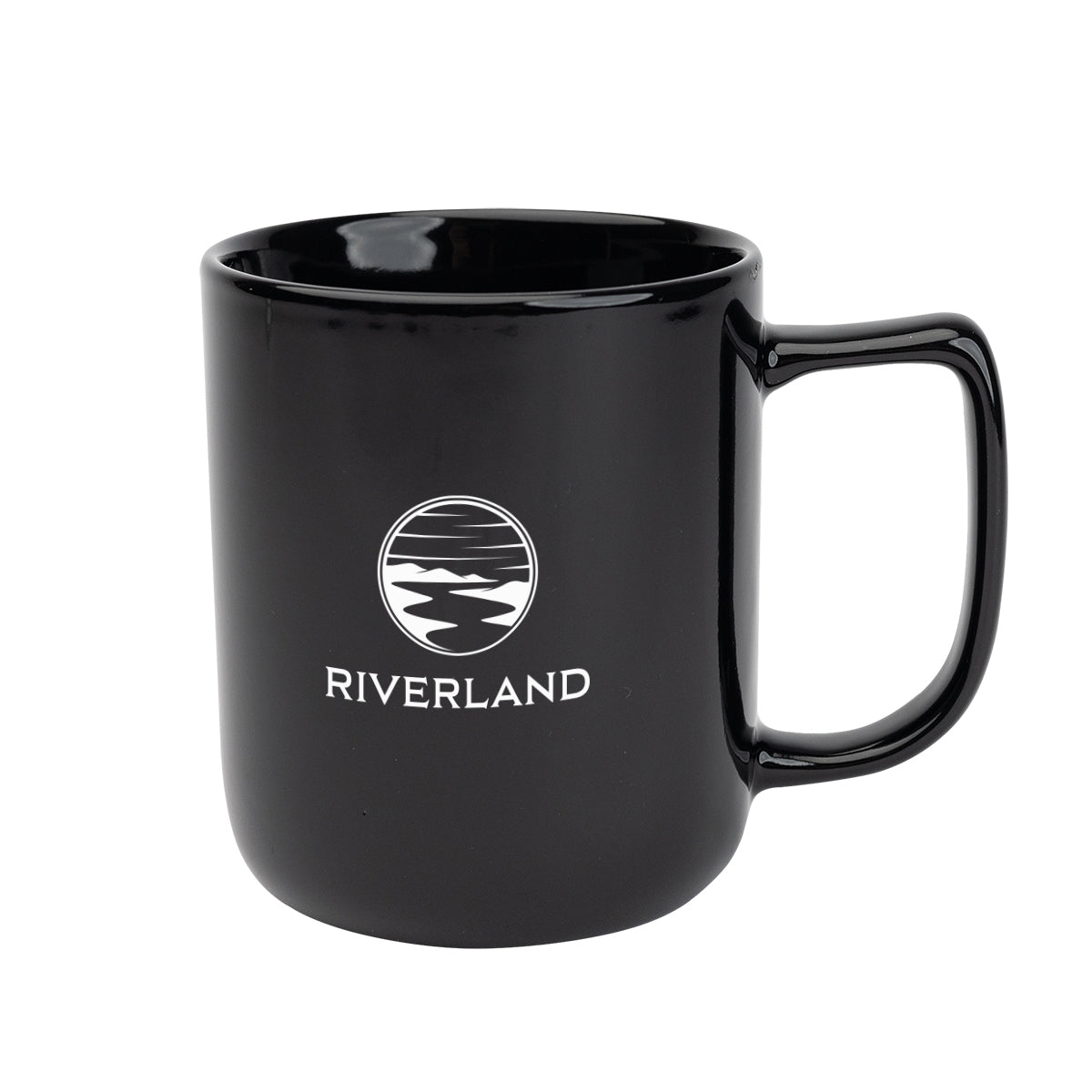 Delton Ceramic Mug, 12 oz - Black - Ceramic