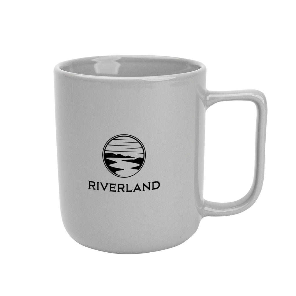 Delton Ceramic Mug, 12 oz - Gray - Ceramic