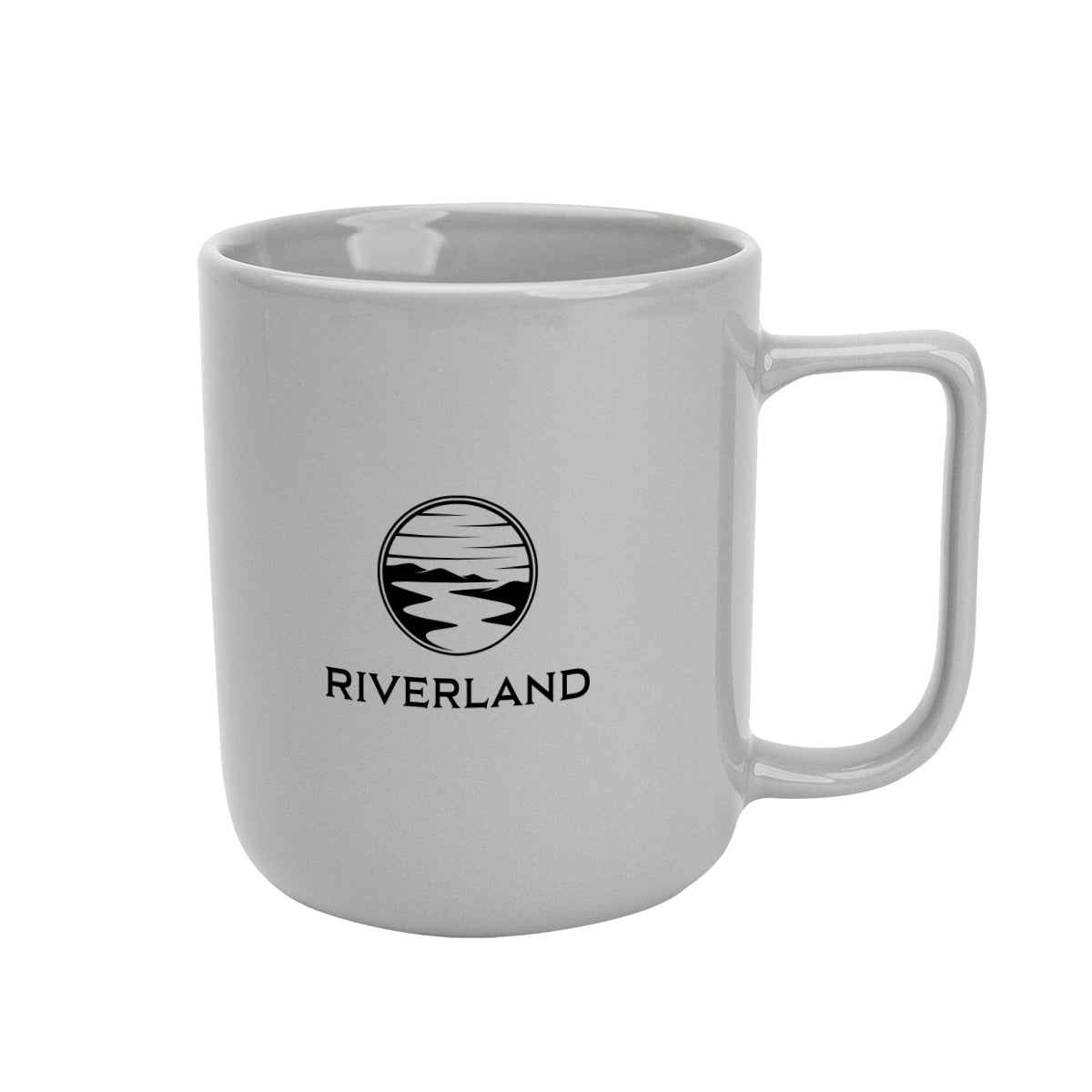 Delton Ceramic Mug, 12 oz - Gray - Ceramic