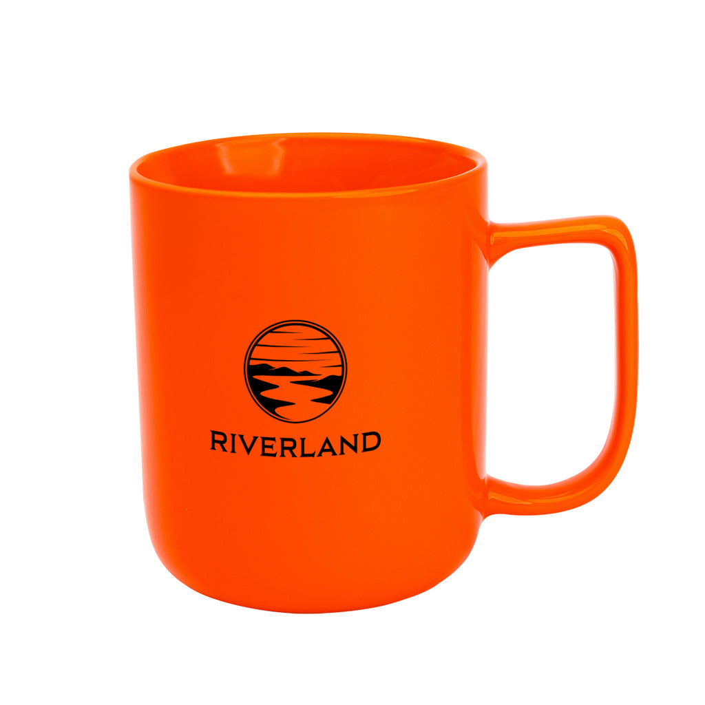 Delton Ceramic Mug, 12 oz - Orange - Ceramic