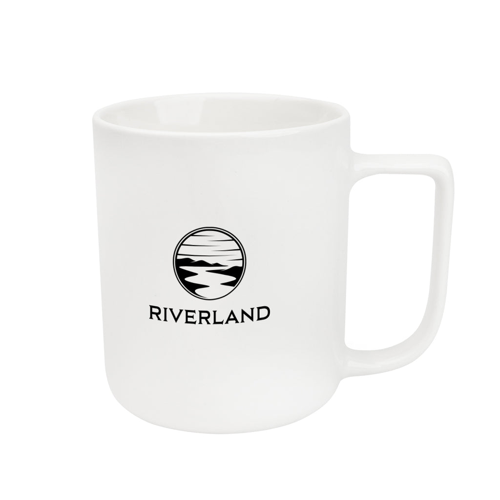 Delton Ceramic Mug, 12 oz - White - Ceramic