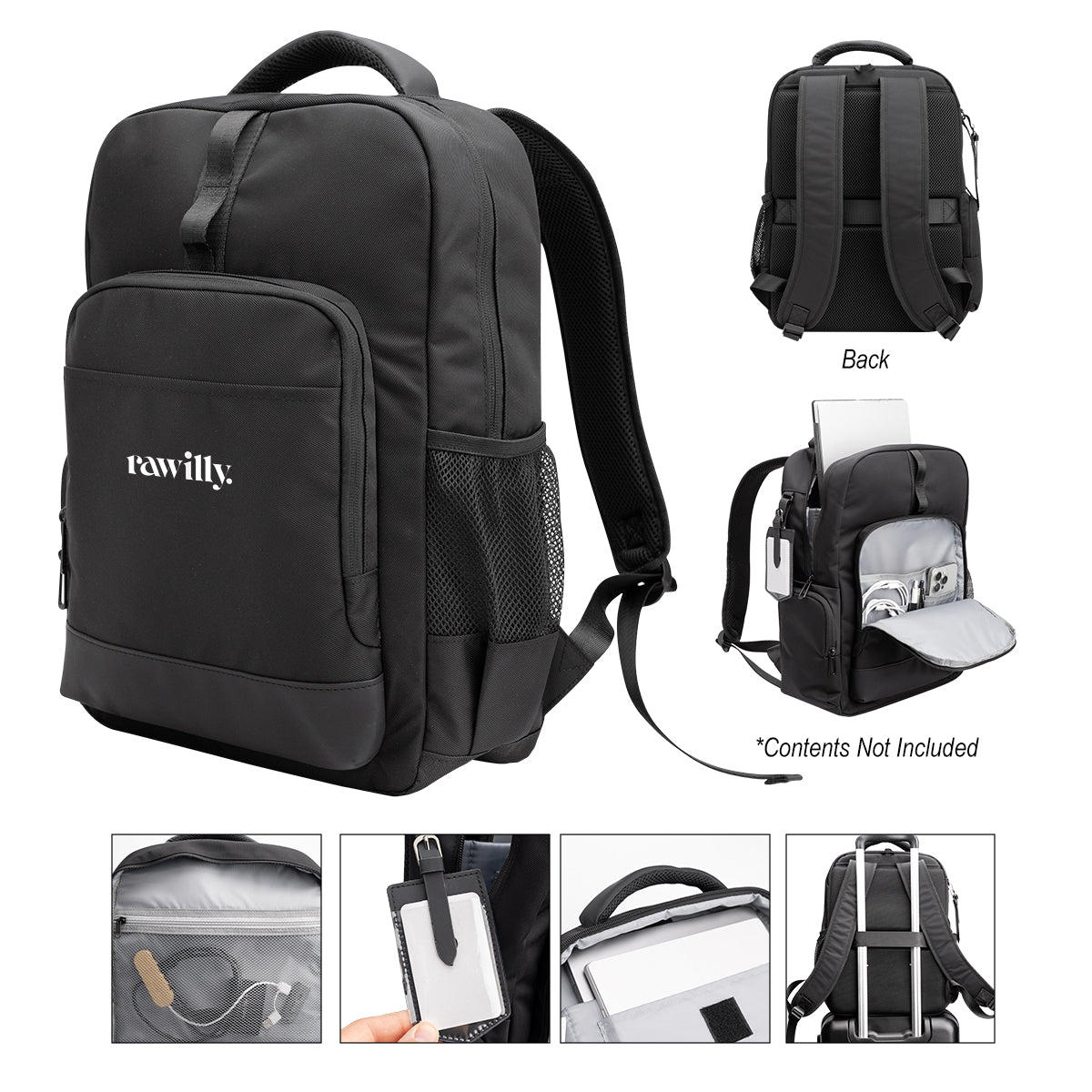Deluxe Executive Active Laptop Backpack in Recycled PET Embroidery - Silk Screen