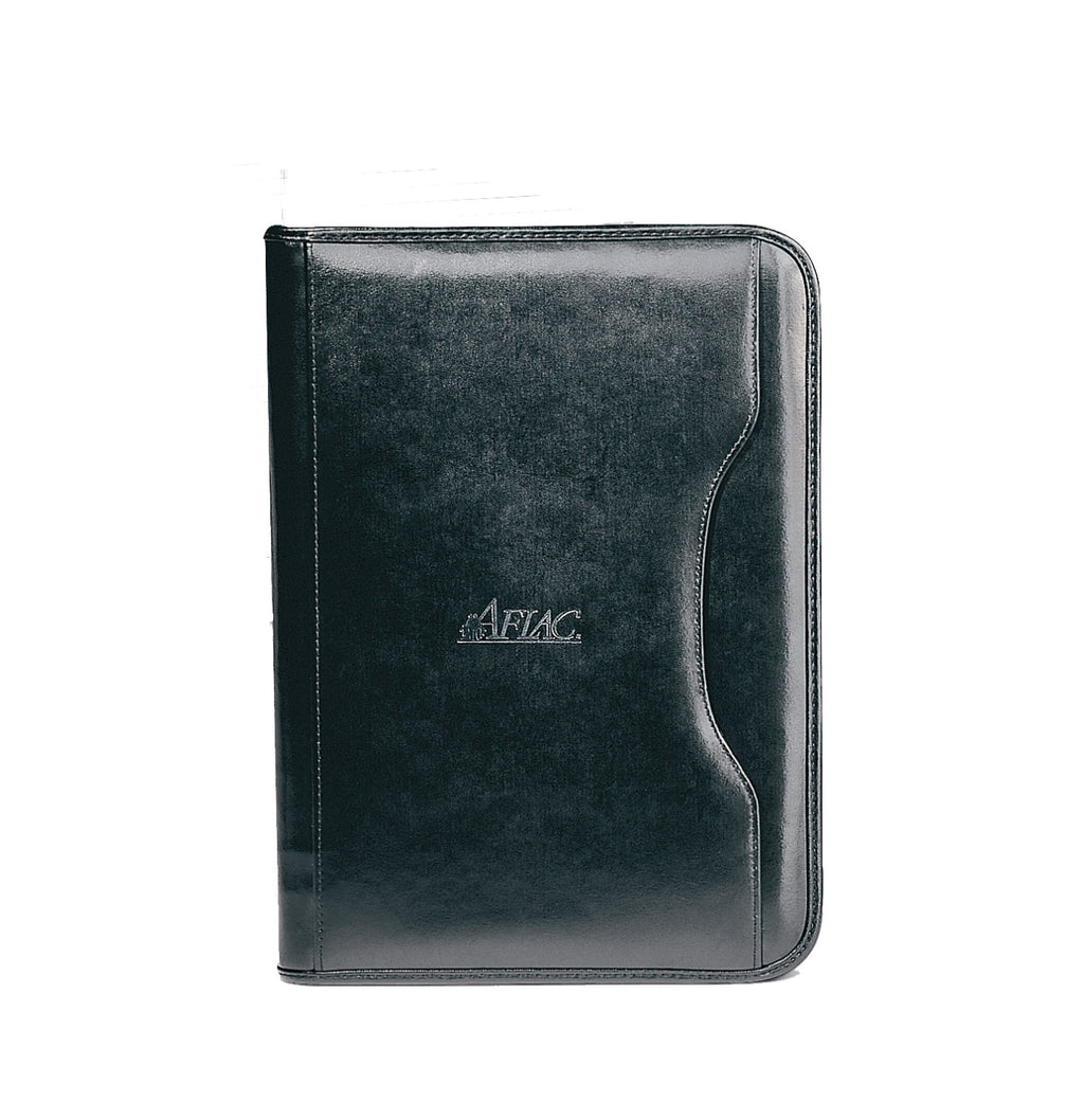 Deluxe Executive Padfolio in Vintage Leather - Black - View 1