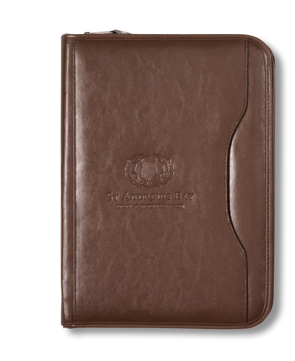 Deluxe Executive Padfolio in Vintage Leather - Brown - View 1