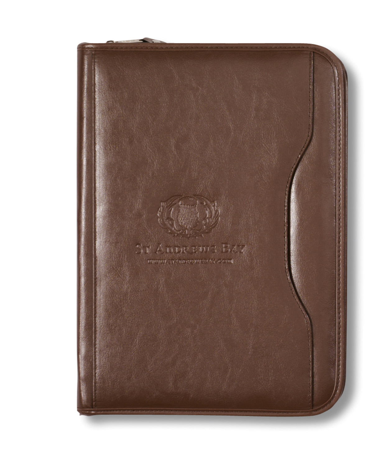 Deluxe Executive Padfolio in Vintage Leather - Brown - View 1