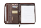 Deluxe Executive Padfolio in Vintage Leather Debossing - Brown - View 2
