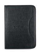 Deluxe Executive Padfolio with Curved Front Pocket - Black - View 1