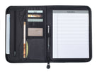 Deluxe Executive Padfolio with Curved Front Pocket Embroidery - Black - View 2