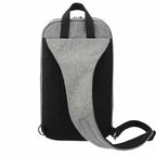 Deluxe Sling Backpack in Recycled Polyester, Graphite Embroidery - Graphite - Back