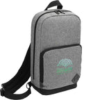 Deluxe Sling Backpack in Recycled Polyester, Graphite - Graphite - Angled