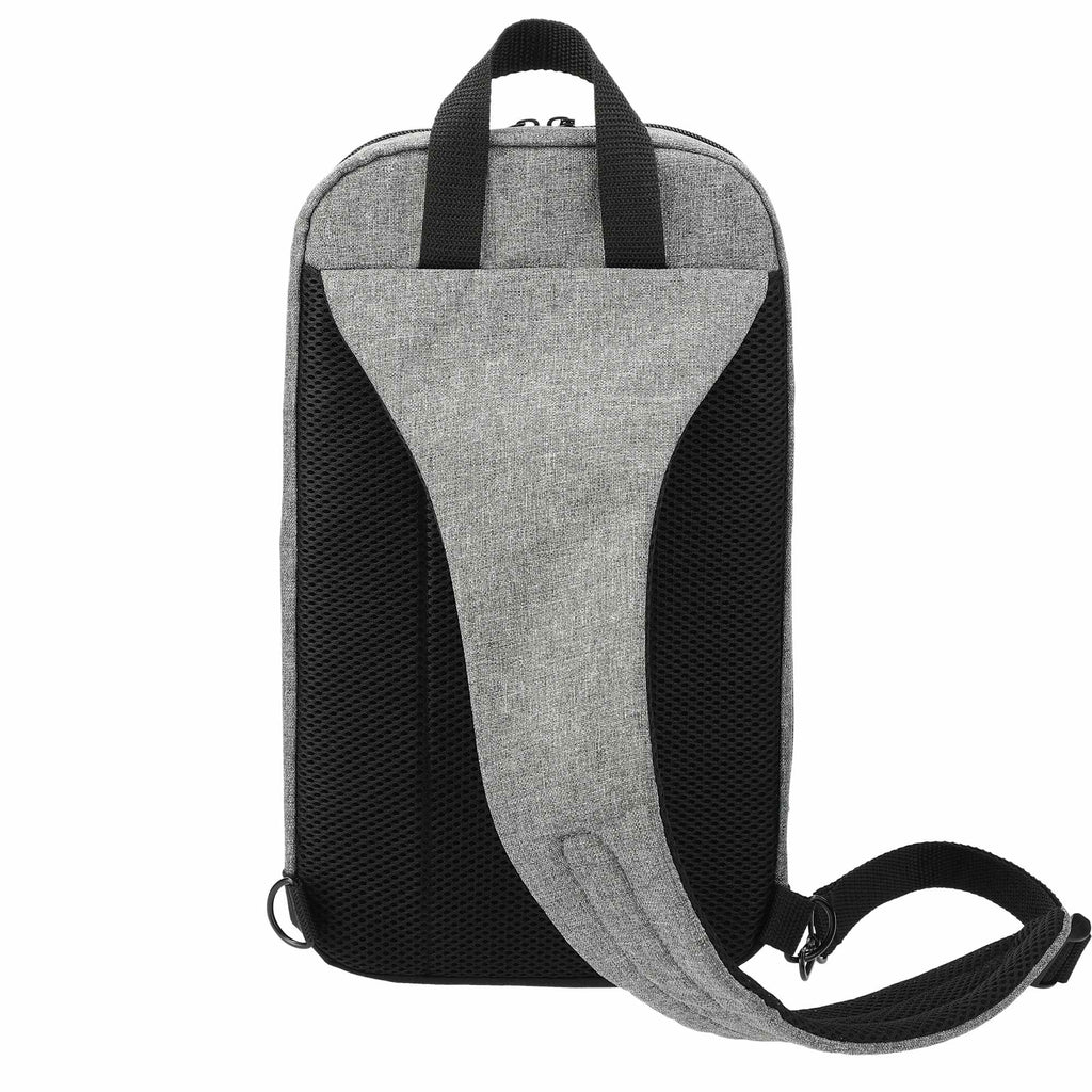 Deluxe Sling Backpack in Recycled Polyester, Graphite - Graphite - Back
