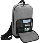 Deluxe Sling Backpack in Recycled Polyester, Graphite - Graphite - Propped Alternate