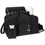 Deluxe Weekender Duffel Bag with Water Bottle, 18.5 Inches - Black - Right Angle 4