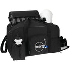Deluxe Weekender Duffel Bag with Water Bottle, 18.5 Inches - Black - Right Angle