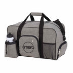 Deluxe Weekender Duffel Bag with Water Bottle, 18.5 Inches - Graphite - Left Angle