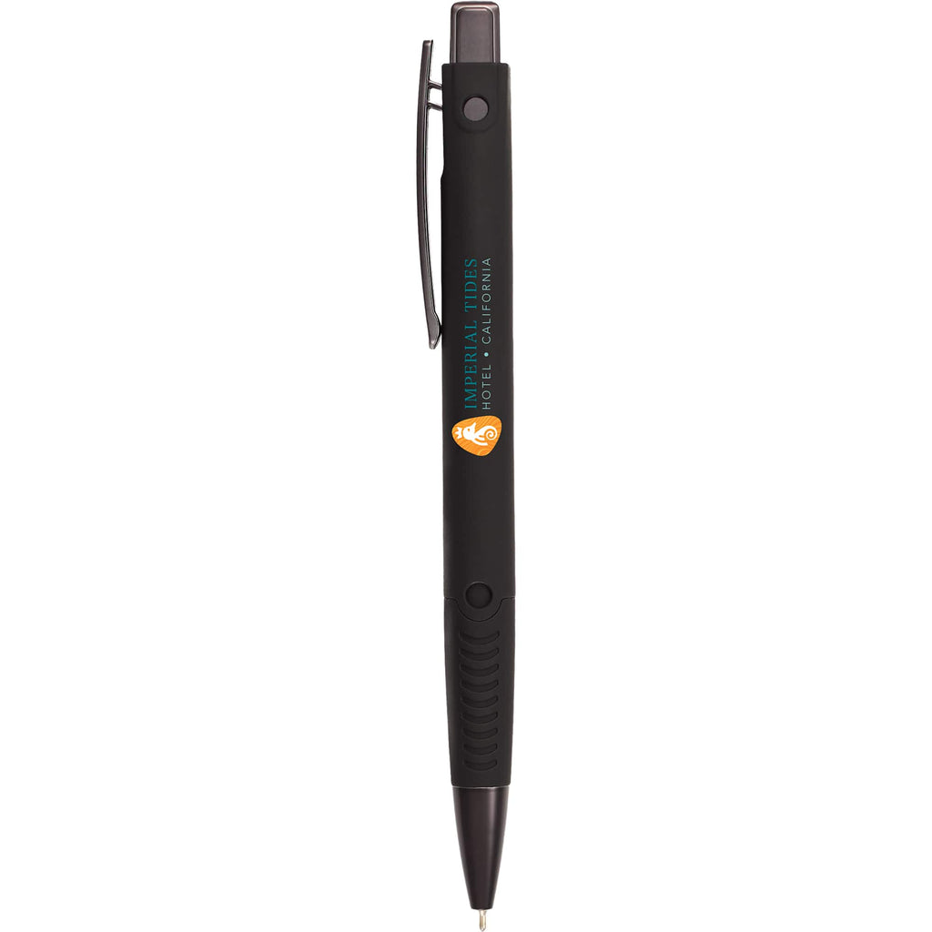 Denver Recycled Plastic Gel Pen, 0.7mm Full Color - Black - Front