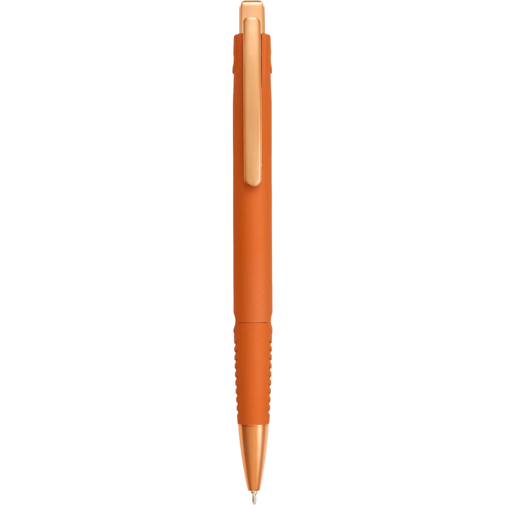 Denver Recycled Plastic Gel Pen, 0.7mm Full Color - Orange - Clip