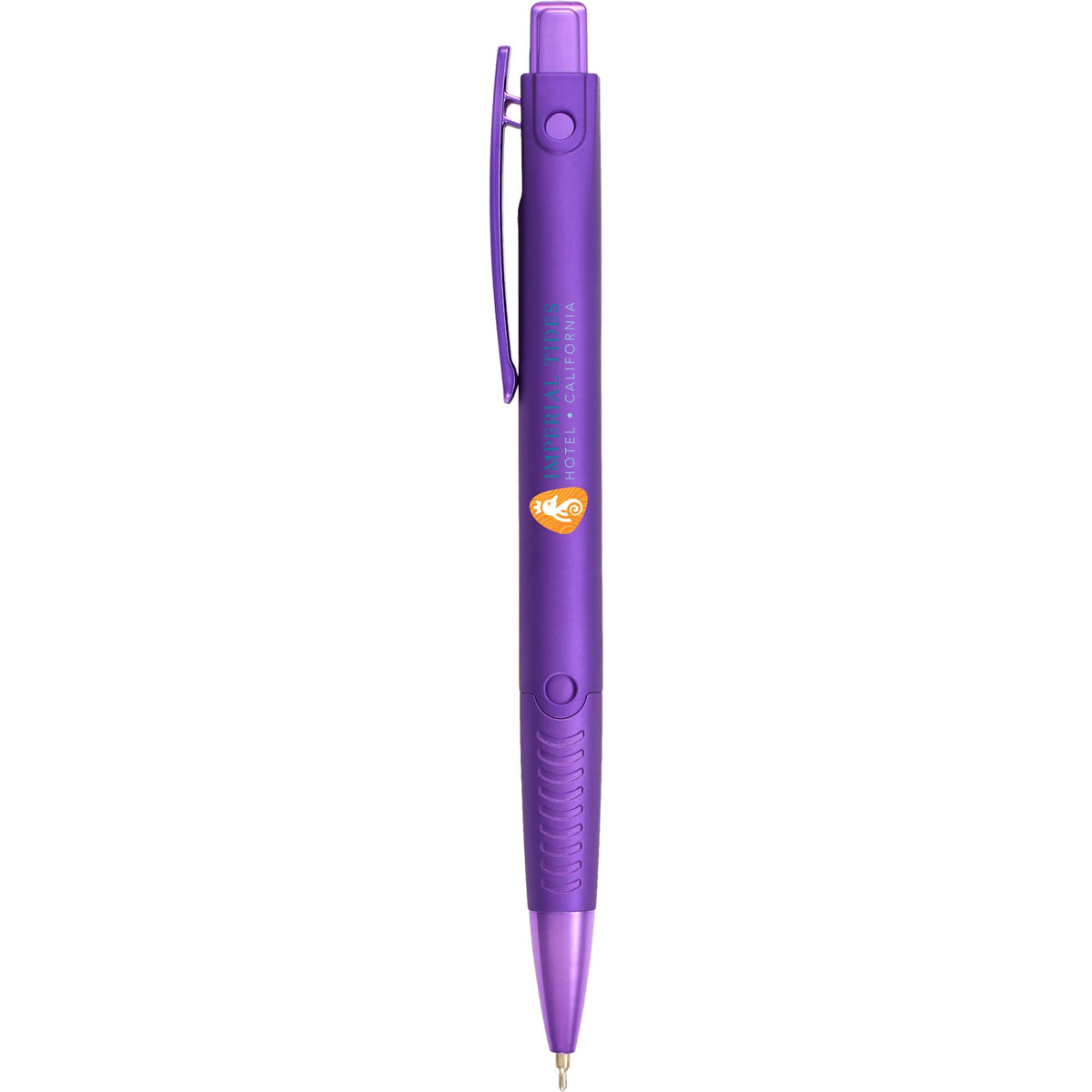 Denver Recycled Plastic Gel Pen, 0.7mm Full Color - Purple - Front