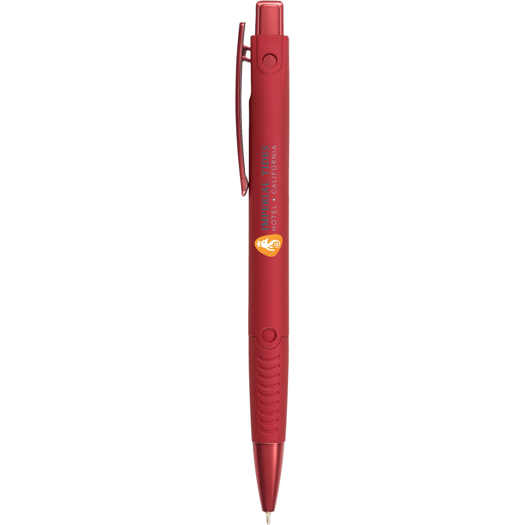 Denver Recycled Plastic Gel Pen, 0.7mm Full Color - Red - Front