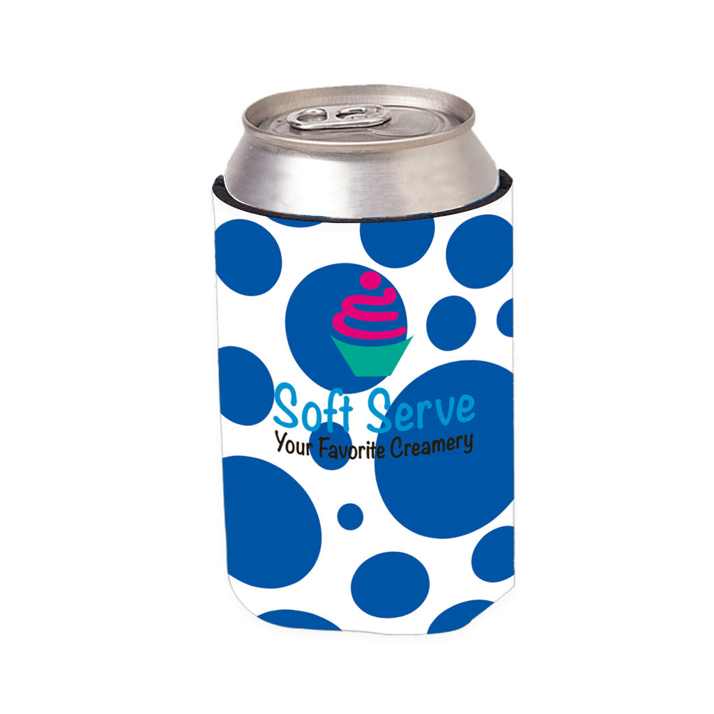 Designer Kan-Tastic Can Cooler - White - 4CP_Dots_1