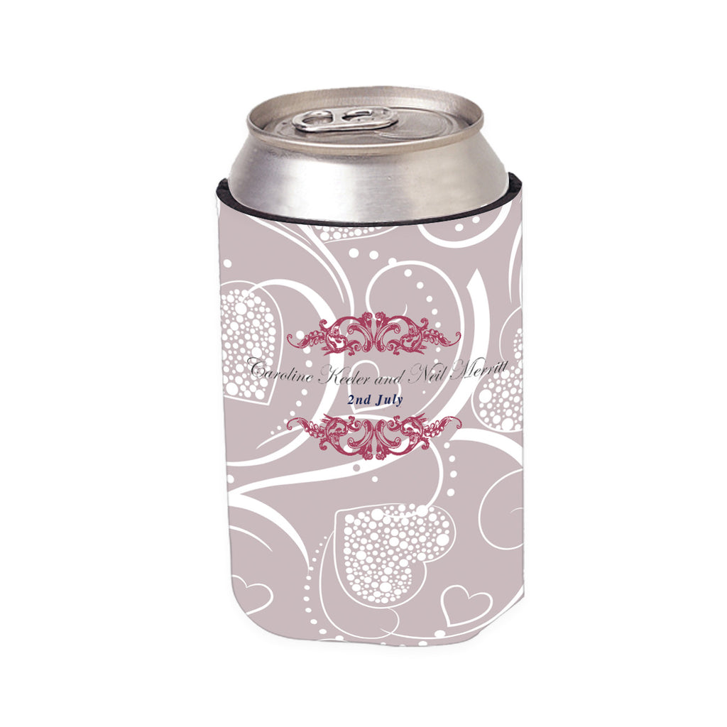 Designer Kan-Tastic Can Cooler - White - 4CP_Hearts