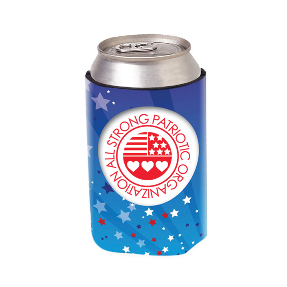 Designer Kan-Tastic Can Cooler - White - 4CP_Patriotic_2