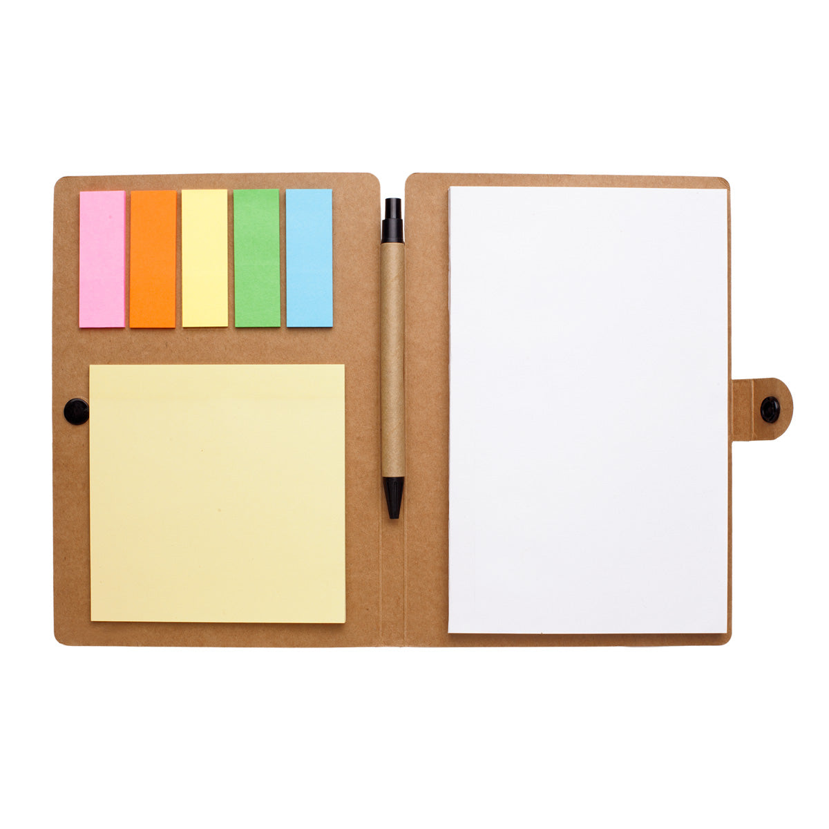 Desk Essentials Set with a Large Snap Notebook - Natural - Open