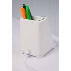 Desk Mate Organizer with Speaker and Charging Hub Full Color - White - Back 2