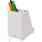 Desk Mate Organizer with Speaker and Charging Hub Full Color - White - Back 3