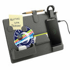 Desk Organizer Board with Magnetic Wireless Charger Transfer - Gray - Right Angle 2