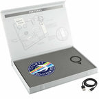 Desk Organizer Board with Magnetic Wireless Charger Transfer - Gray - Right Angle 3