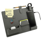Desk Organizer Board with Magnetic Wireless Charger Transfer - Gray - Right Angle 8