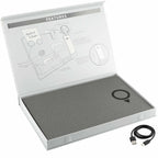 Desk Organizer Board with Magnetic Wireless Charger Transfer - Gray - Right Angle 9