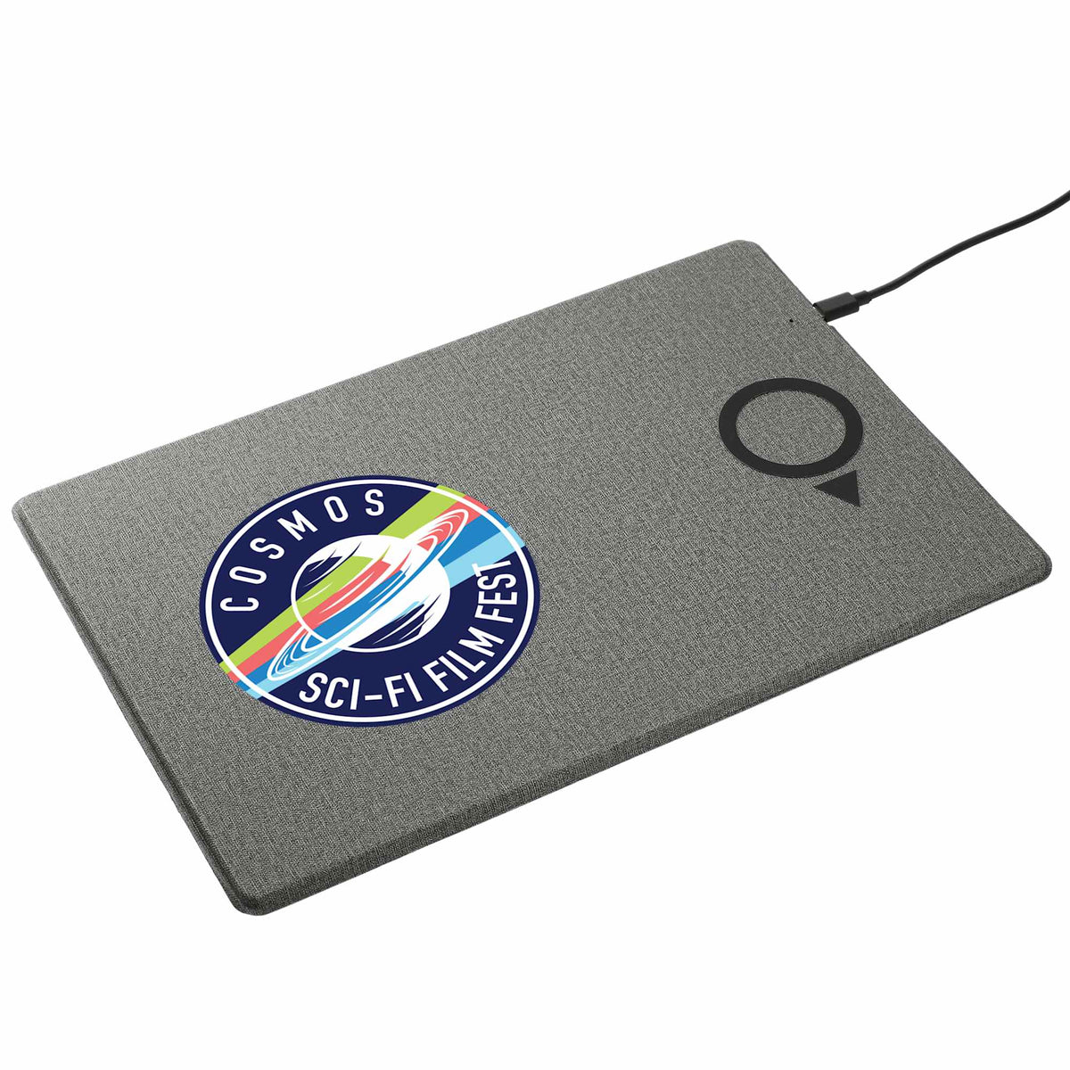 Desk Organizer Board with Magnetic Wireless Charger Transfer - Gray - Right Angle