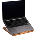 Desk Sense Beechwood Laptop Stand Laser Engraving - Wood - Right Angle Propped