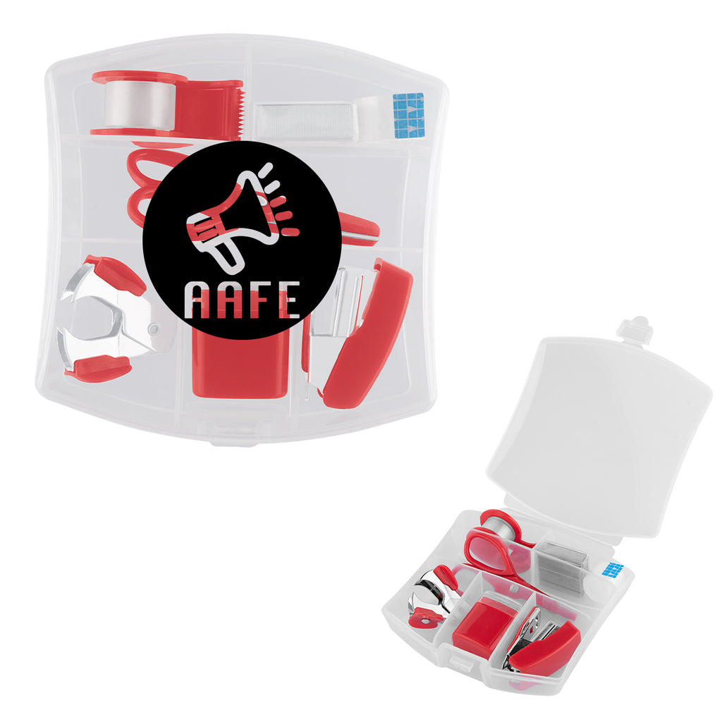 Desk Set, Seven-Way - Red - Pad Print