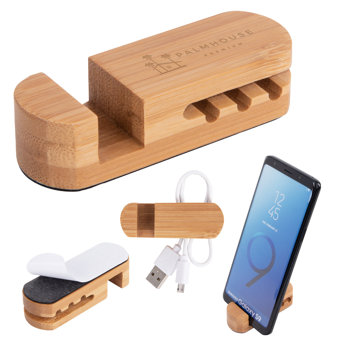 Desktop Cable Organizer in Bamboo - Bamboo - Laser Engraving