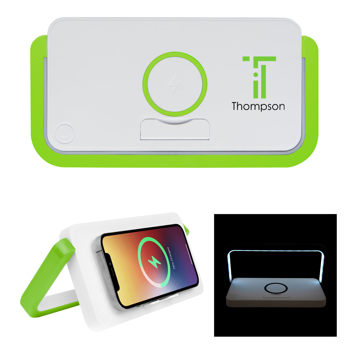 Desktop Reading Lamp and Wireless Charger Full Color - Lime Green - Full Color