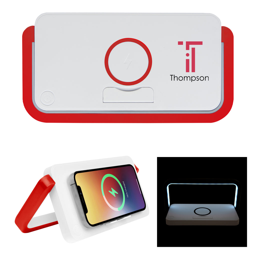 Desktop Reading Lamp and Wireless Charger Full Color - Red - Full Color