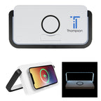 Desktop Reading Lamp and Wireless Charger Full Color - White with Black - Full Color