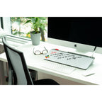 Desktop Whiteboard with Hidden Storage Full Color - White - Front